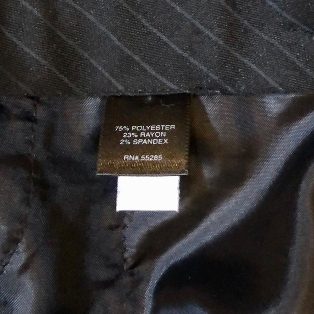 Express Editor Pants Black White Pinstripe Stripes - Picture 6 of 8